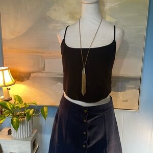 No Boundaries Black Crop Tank Top